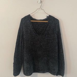 Target A New Day Chenille Green V-Neck Sweater